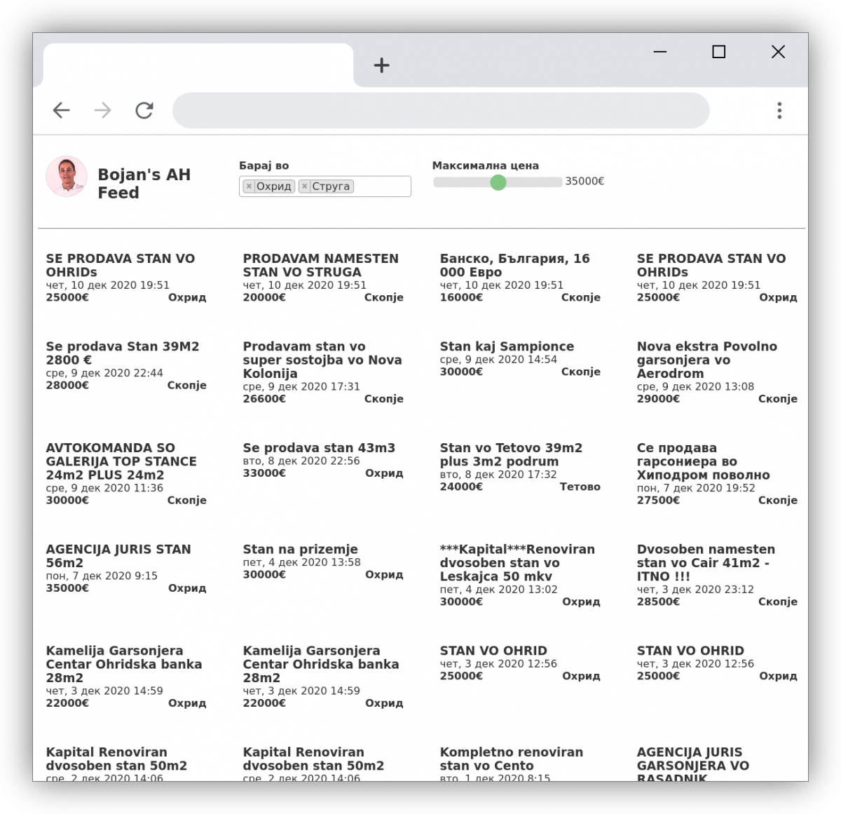 apartment hunting feed